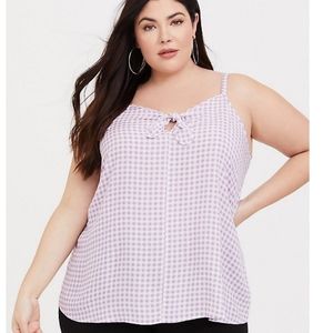 Torrid Size 0 Lilac Gingham Swing Cami